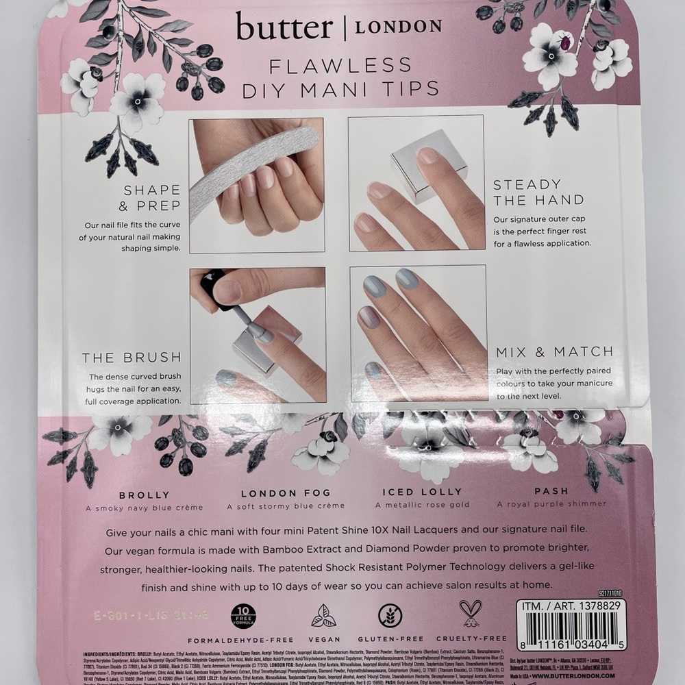 New Sealed Butter London Nail Polish Patent Shine Set of Four - Picture 2 of 3